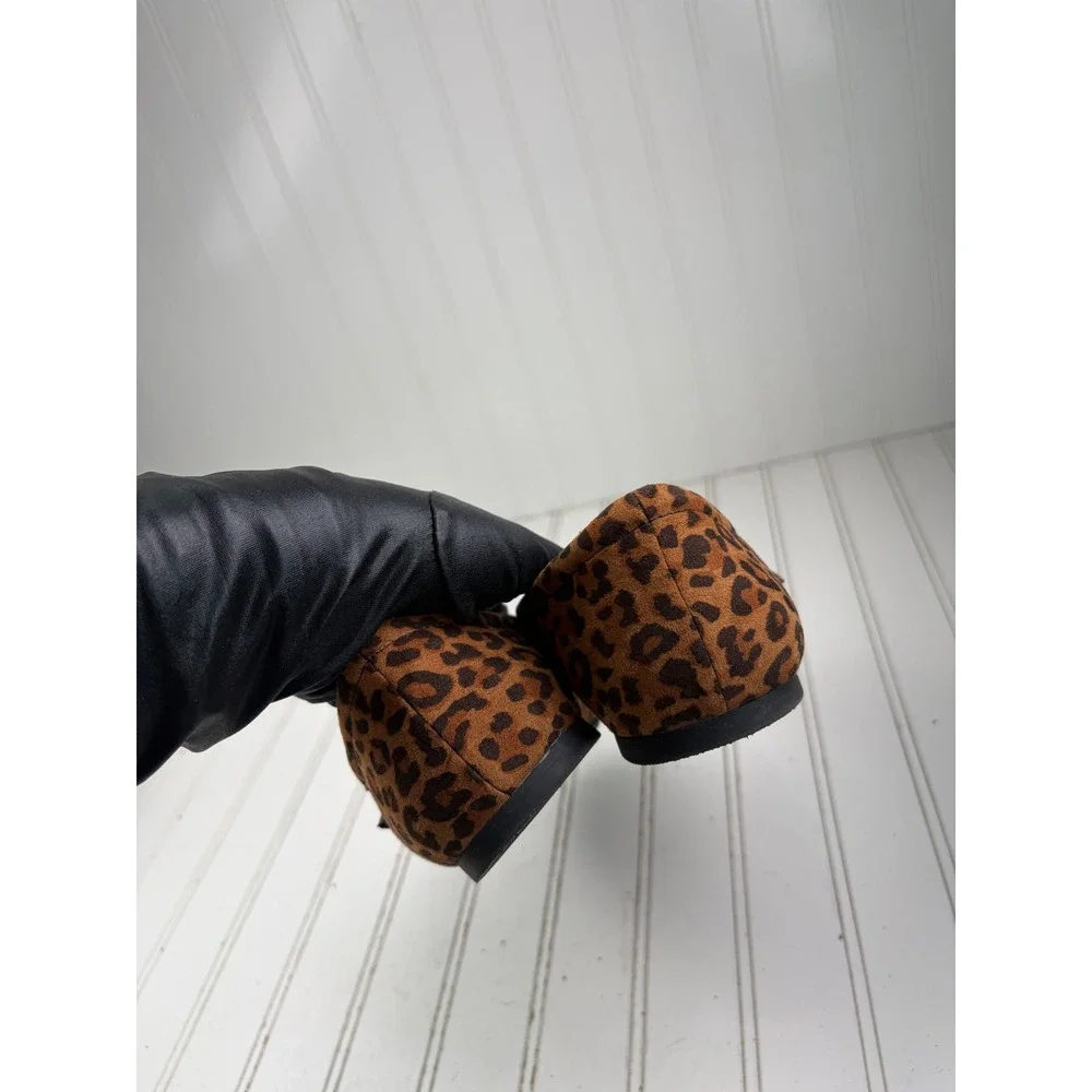 Wild Fable Leopard Print Elsa Mary Jane Flats Square Toe Women's Size 11